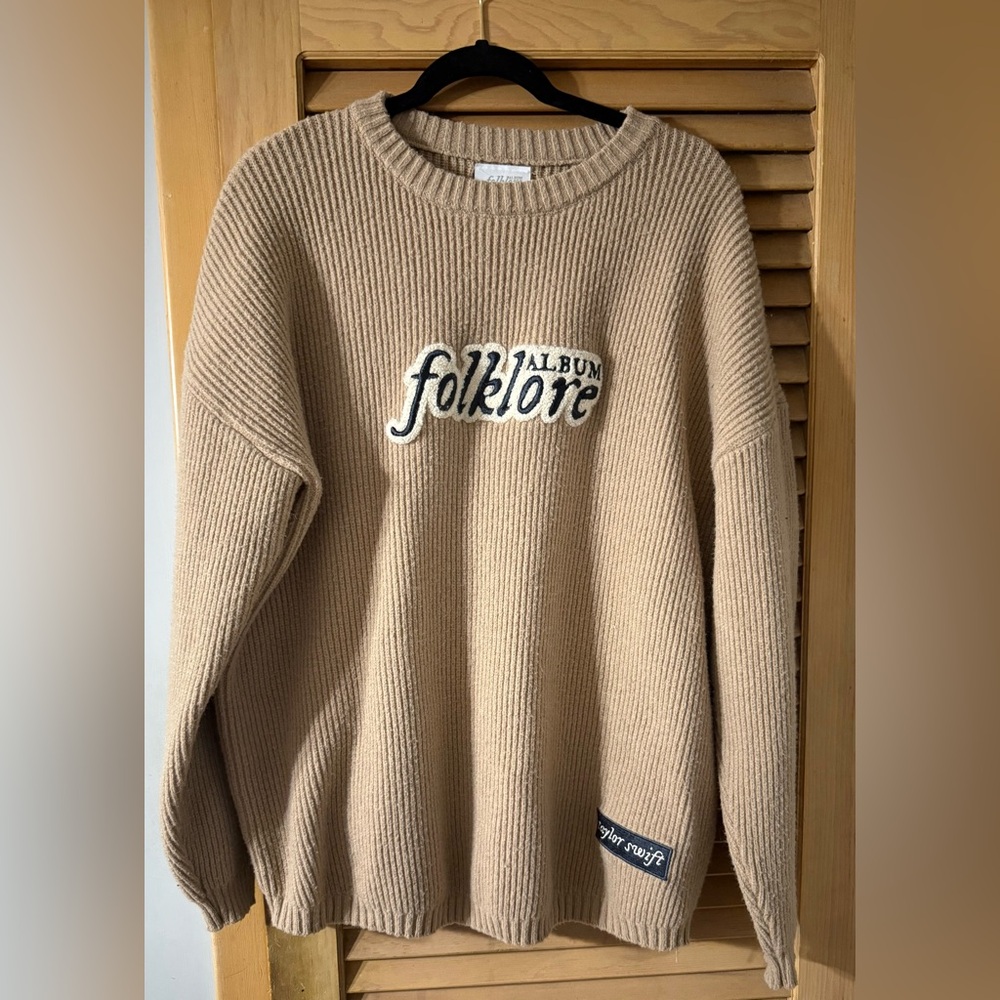 Taylor Swift Folklore Chenille Patch Sweater - image 3